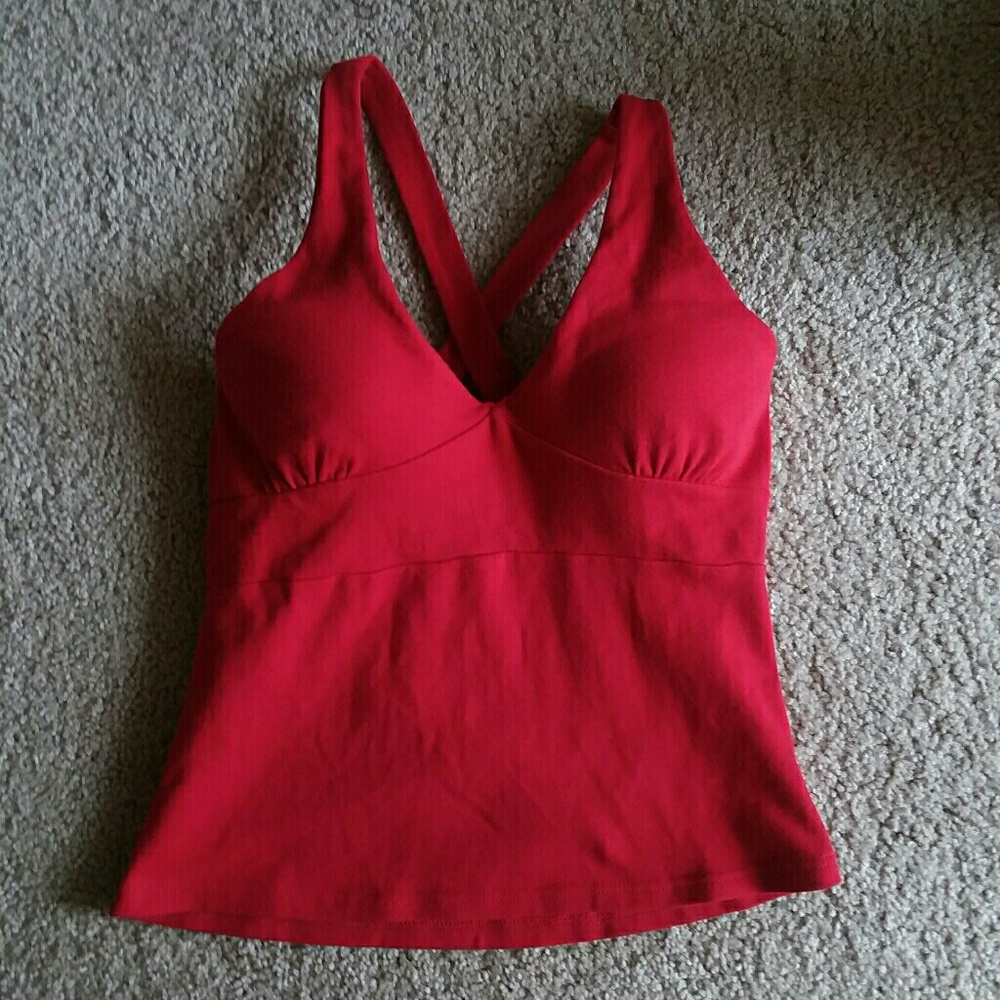 SOLD! Red V-Neck Tank Top ⚘ - Picture 1 of 5